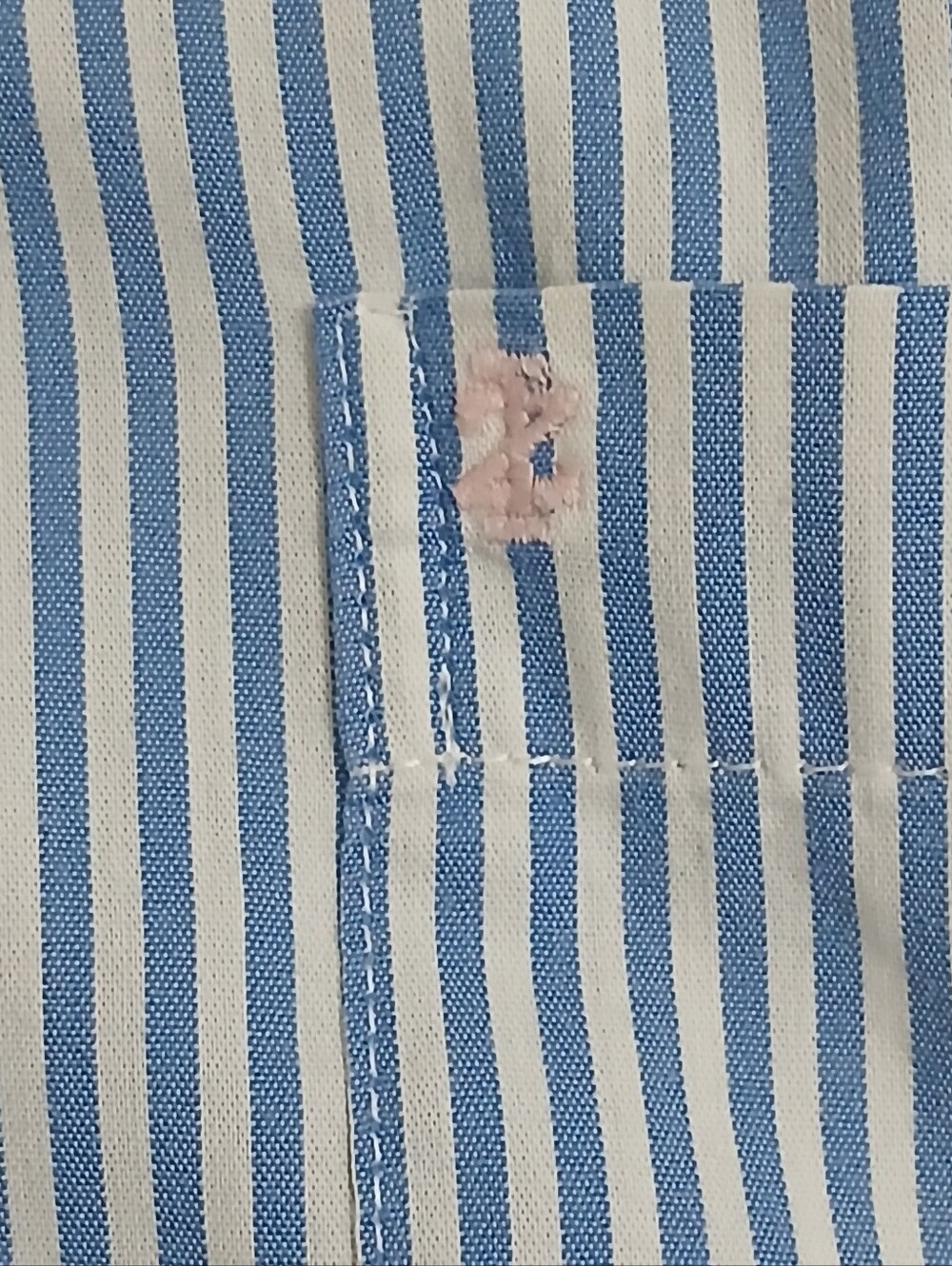 Izod Slim Fit Blue and White Striped Dress Shirt - Picture 3 of 5
